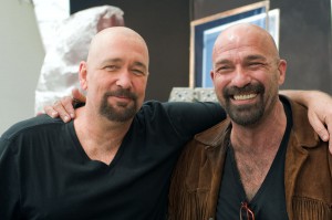 Kevin with his stunt double (production still by McMaster)